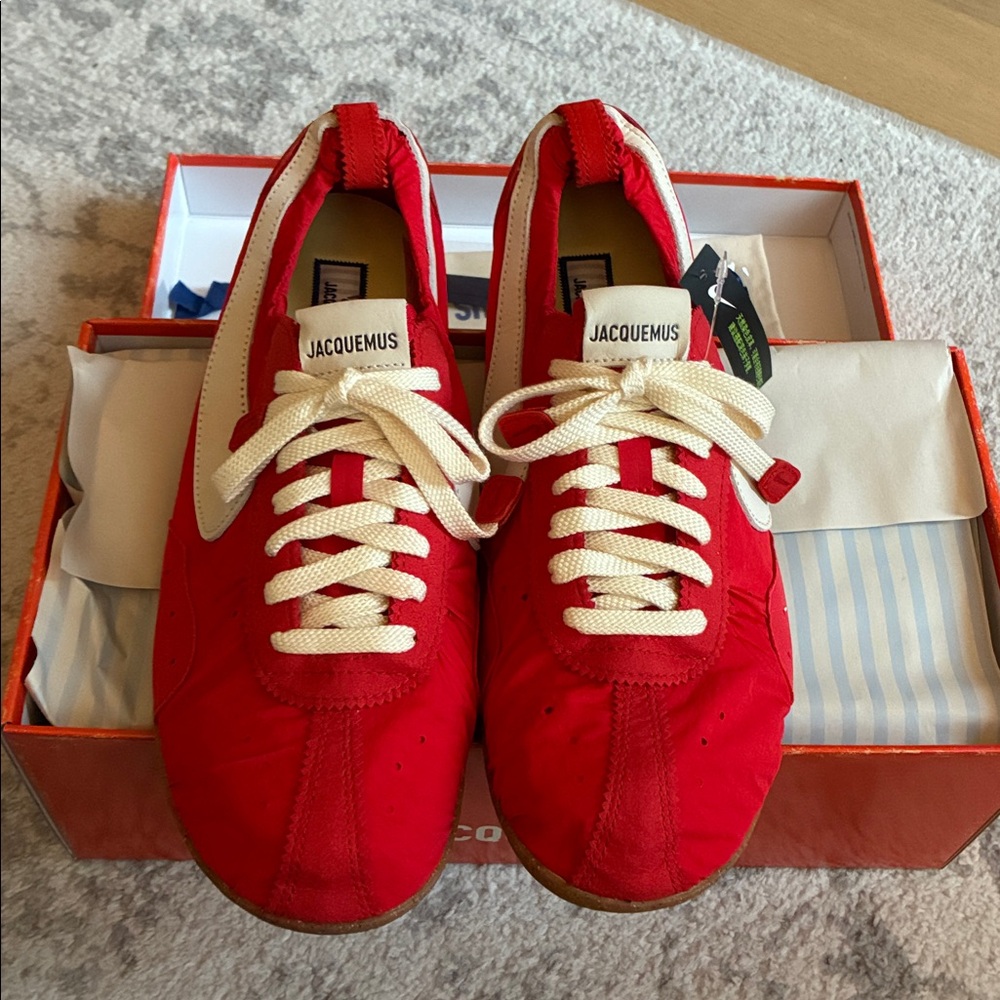 Nike x Jacquemus Moon Shoes Size 12.5 Women. Color Red. NEW!